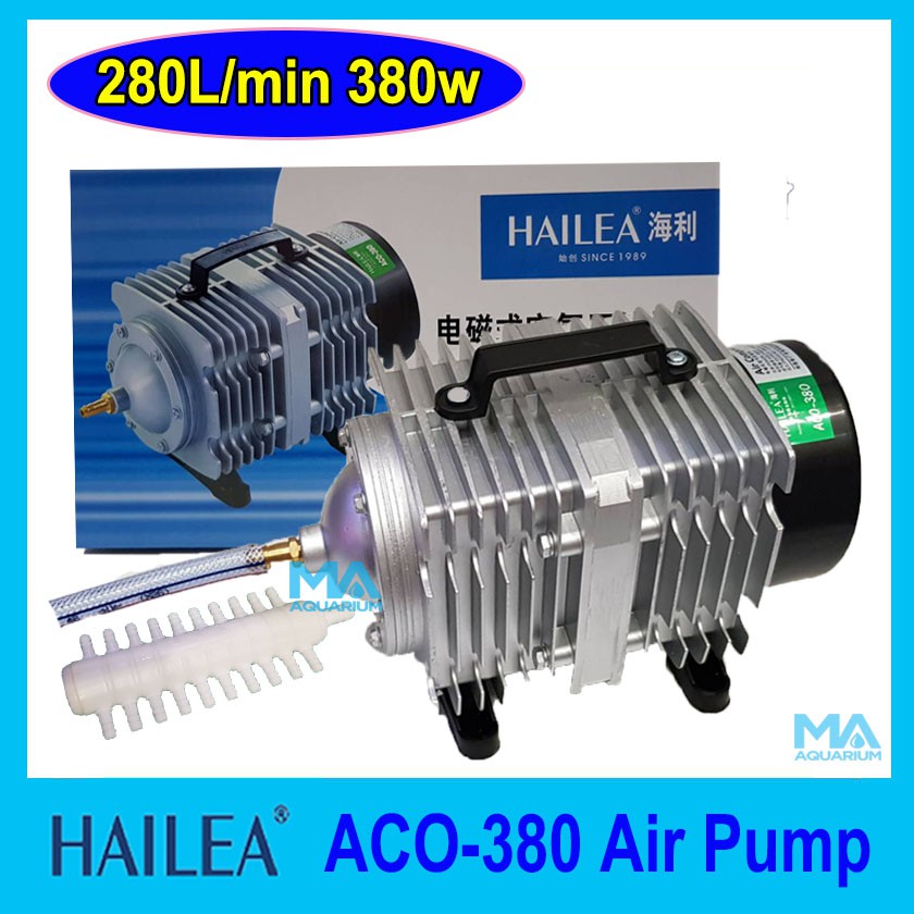ภาพหน้าปกสินค้าHAILEA ACO-380 Air Pump ปั๊มออกซิเจน แรงลมดีมาก ปั๊มลมลูกสูบ