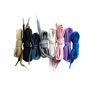 โปรโมชั่น : สีรุ้งใหม่เพิ่ม 26เฉดสี✅เชือกรองเท้า ทรงแบน 120 cm. สำหรับรองเท้ากีฬาและลำลอง เหนียว หนา ทนทาน มาตรฐานส่งออก