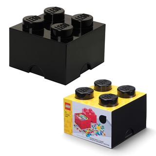 กล่องเลโก้ กล่องใส่เลโก้ LEGO Storage Brick 4 Black สีดำ 25x25x18 cm ของแท้