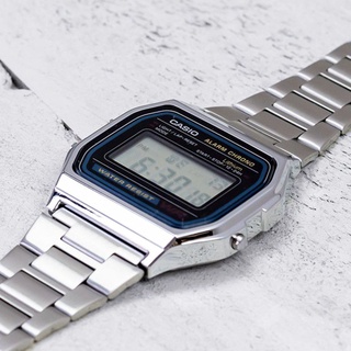 ภาพขนาดย่อของภาพหน้าปกสินค้าCASIO นาฬิกาข้อมือผู้ชาย รุ่น A158WA-1DF-S Classic Silver จากร้าน ralunar บน Shopee ภาพที่ 2