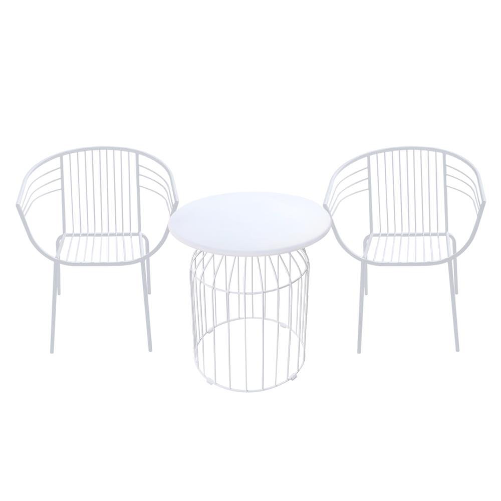 ชุดโต๊ะเก้าอี้สนาม-ชุดสนามเหล็ก-2-ที่นั่ง-spring-olaf-สีขาว-เฟอร์นิเจอร์นอกบ้าน-สวน-อุปกรณ์ตกแต่ง-2-seat-steel-patio-set