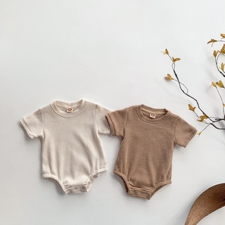 Baby Romper Cotton Casual Style Simple Short Sleeve Baby Bodysuit Jumpsuit One-piece Baby Clothes