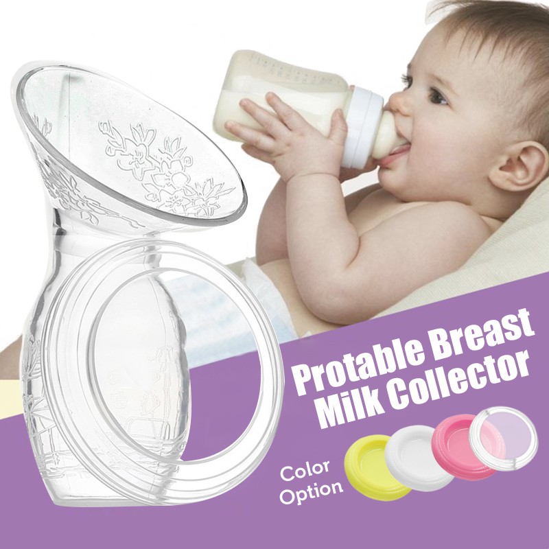 ภาพหน้าปกสินค้ากรวยปั้มนม ขวดดูดนมสูญญากาศ เครื่องปั๊มนมโดยมือ Milk Collector ขวดสูญญากาซิลิโคน Silicone Breast Pump มีฝาปิด 4oz / 90mL