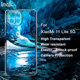 IMAK XIAOMI MI 11 Lite 4G / 5G เคสโทรศัพท์ซิลิโคนใสกันกระแทกสําหรับ Xiomi Mi11 Lite
