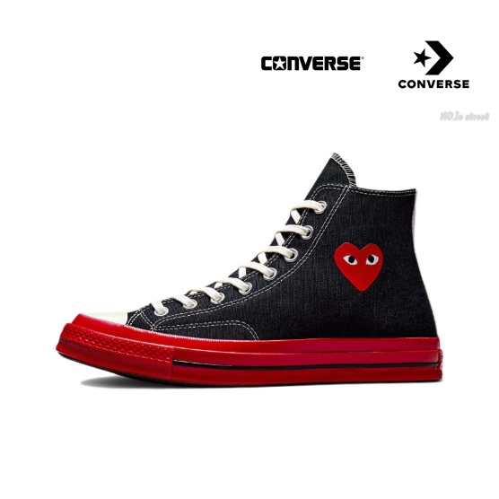 comme-des-garcons-play-x-converse-chuck-taylor-all-star-1970s-high-black-red-ของแท้-100-แนะนำ