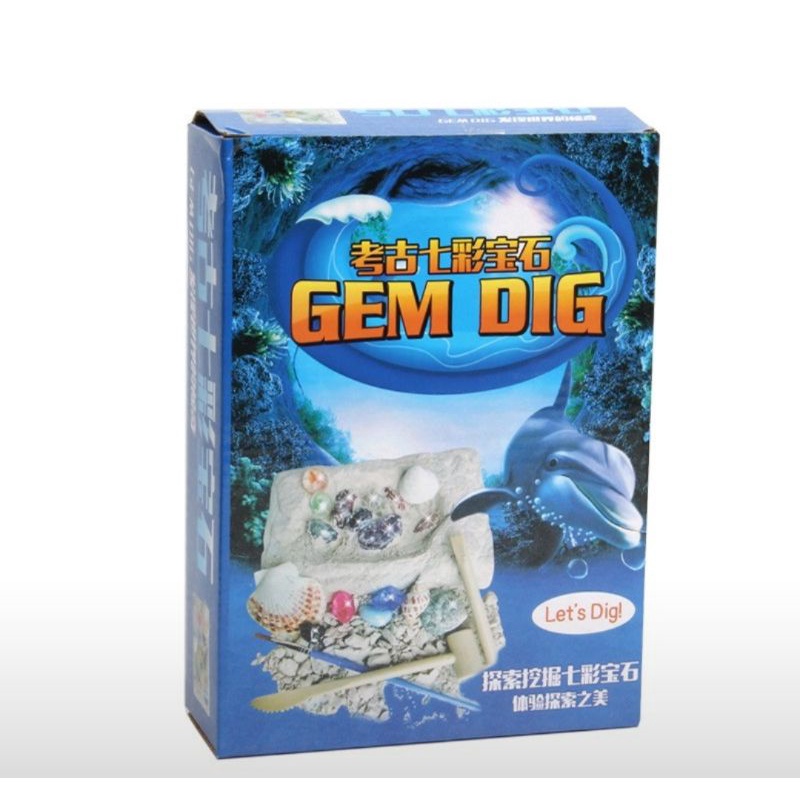 ชุดขุดอัญมณี-dig-gem-ชุดอัญมณีสำหรับเด็ก-ชุดขุดสมบัติ