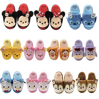 Disney รองเท้าใส่เดินในบ้านพื้นหนา ลายลิขสิทธิ์แท้ TSUM TSUM (สินค้าคุณภาพของแท้ 100% ส่งตรงจากโรงงานผู้ผลิต)