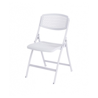Delicato เก้าอี้พลาสติกพับได้ 9017-B ขนาด 47.5×58×85ซม.  สีขาว