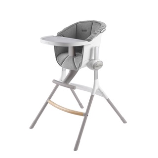 BEABA เก้าอี้ทานอาหารเด็กพร้อมเบาะ Up&amp;Down High Chair with Grey Cushion