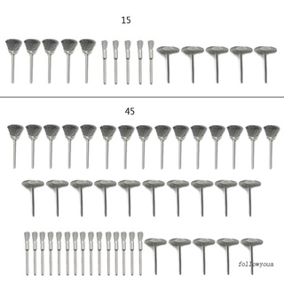 Fol แปรงลวดโลหะ กําจัดสนิม สําหรับขัดล้อ 15 45 ชิ้น ต่อชุด