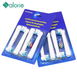 Salorie หัวแปรงสีฟันไฟฟ้า แบบเปลี่ยน สําหรับ Oral-B EB17-4