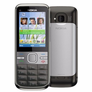 โทรศัพท์มือถือโนเกียปุ่มกด NOKIA  C5 (สีดำ)  3G/4G รุ่นใหม่2020 รองรับภาษาไทย