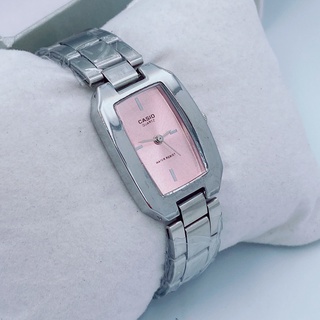 ภาพขนาดย่อของภาพหน้าปกสินค้านาฬิกาข้อมือคาสิโอ้ สายเลท หน้าปัดสี่เหลี่ยมขนาด22มม. รุ่น LTP-1165A ดีไซน์จุดเพชร จากร้าน ttime_ben บน Shopee