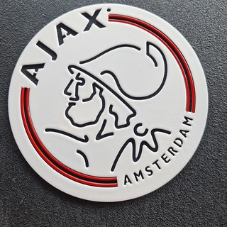 อาแจ็กซ์อัมสเตอร์ดัม โลโก้ AJAX AMSTERDAM เหล็กตัดเลเซอร์ ขนาด18*18cmหนา2 mm สีเหมือนจริงใช้สีพ่นรถย์ภายนอก แข็งแรงสวยทน