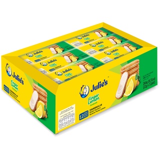 Julies Finger Lemon Flavoured Cream Sandwich ขนมปังกรอบสอดไส้ครีมเลม่อน ตรา จูลี่ส์ 264 กรัม