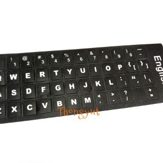 ภาพขนาดย่อของภาพหน้าปกสินค้าสติกเกอร์คียบอร์ดภาษาอังกฤษ Sticker keyboard only English จากร้าน thongyut บน Shopee