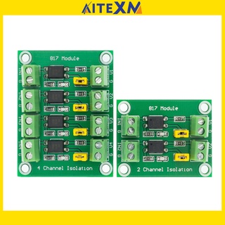 PC817 2 4 Channel Optocoupler Isolation Board Voltage Converter Adapter 3.3V to 5V Module 3.6-30V Driver Photoelectric I