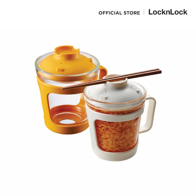 ภาพหน้าปกสินค้าLocknLock ถ้วยต้มบะหมี่กึ่งสำเร็จรูป Easy Cooking Glassware ความจุ 550ml รุ่น LLG480