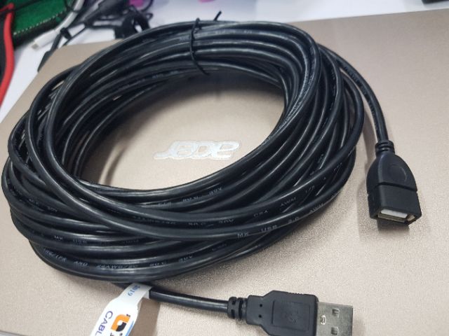 ภาพสินค้าสาย USB2.0 Extender ต่อยาว 10 เมตรสีดำ/ของเเท้งานดีราคาพิเศษ จากร้าน kriwit007 บน Shopee ภาพที่ 2