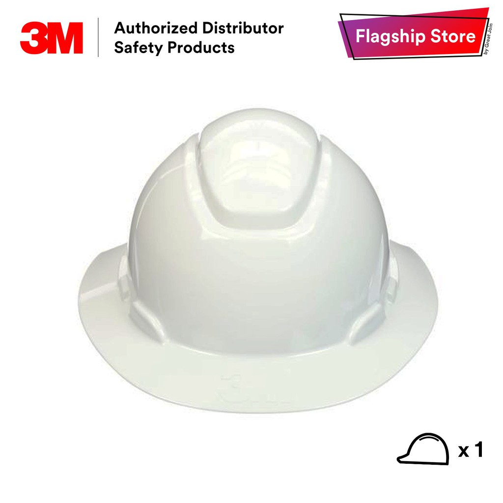3m H-801R สีขาวสี Full Brim หมวกนิรภัย 4 จุด Suspension Ratchet ประเภท ...