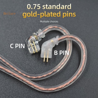 Kz ZST ZSN ZS10 Pro ZS3 ZS6 AS16 AS12 ZSN Pro หูฟัง พร้อมสายไมโครโฟน 2 Pin อัพเกรดสายหูฟัง พร้อมไมโครโฟน bel