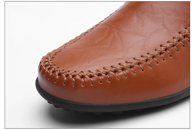 มุมมองเพิ่มเติมของสินค้า รองเท้าโลฟเฟอร์ วัสดุหนัง ระบายอากาศได้ดี สำหรับผู้ชาย