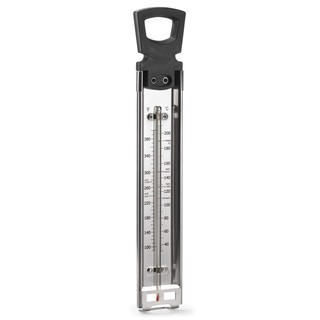 Candy/Jelly/Deep Fry Thermometer, Stainless Steel, with Pot Clip Attachment and Quick Reference Temperature Guide