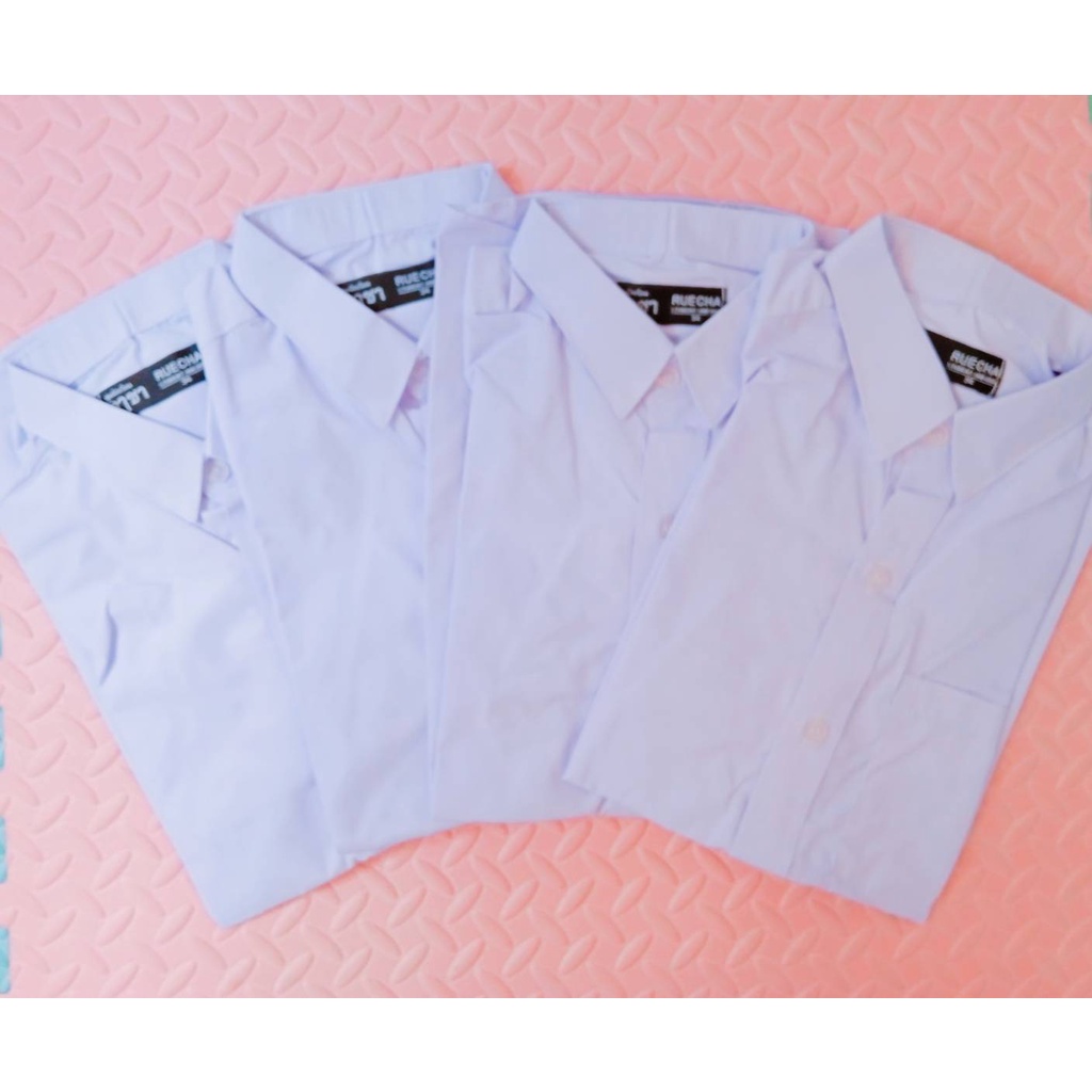 ภาพสินค้าเสื้อนักเรียนชาย ตราฤาชา สีขาวโอโม่ ผ้าไม่บาง จากร้าน yenruedee27 บน Shopee ภาพที่ 1