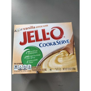 ภาพหน้าปกสินค้าJell-O Cook& Serve Pudding Vanilla สำหรับทำพุดดิ้ง กลิ่นวานิลลา เจล-โอ130 กรัม ราคาสุดฟิน ที่เกี่ยวข้อง
