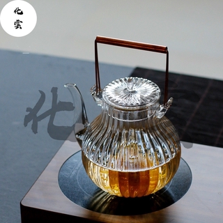 [Huayun] Yaju กาต้มน้ําชาไฟฟ้า ด้ามจับทองแดง ทนความร้อน ขนาดใหญ่ จุน้ําได้เยอะ สไตล์ญี่ปุ่น