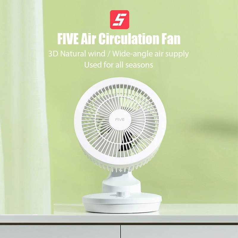 ภาพหน้าปกสินค้าXiaomi FIVE YSDFS001XD Air Circulation Fan-พัดลมระบายความร้อน พัดลมตั้งโต๊ะ ปรับได้ นวัตกรรม 3D หมุนเวียนในอากาศในบ้าน จากร้าน thaimijia บน Shopee