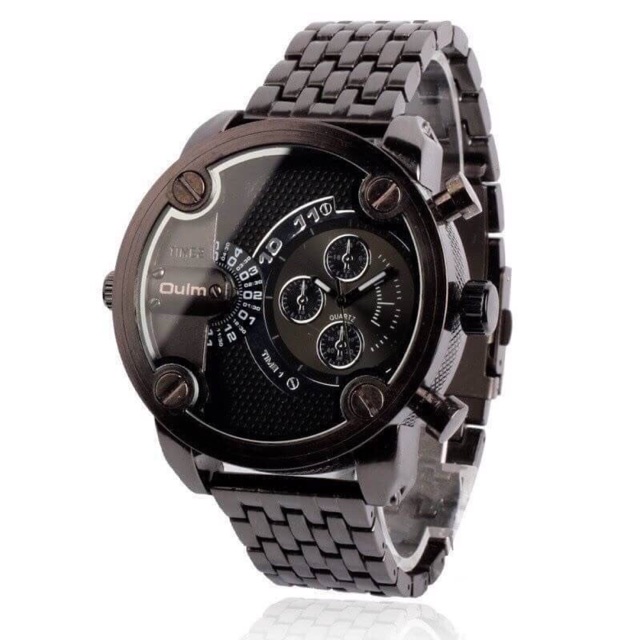 ราคาเรือนละ-750-oulm-watch-unique-design-สายเหล็กอูมม์สองเวลา-ดีไซน์โดดเด่น-มีเอกลักษณ์-สินค้าแท้
