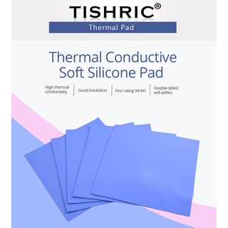 ภาพหน้าปกสินค้าTISHRIC Silicone Thermal Pad Blue (0.5,1,1.5,2mm.)(No cutและ  cut)ขนาด100mm.*100mm. ที่เกี่ยวข้อง