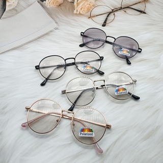 [มีของที่กรุงเทพ]แว่นกรองแสงพร้อมเลนส์บลูบล็อค+ กรองแสงสีฟ้า(polarized+Auto) N 8920B 🥰แถมกล่อง+เชือก🥰