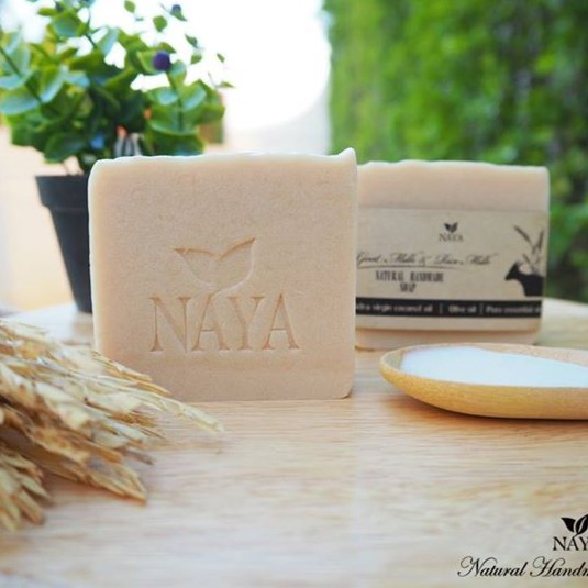 [10ก้อน]NAYA NATURAL HANDMADE SOAP-GOAT MILK&RICE MILK | Shopee Thailand