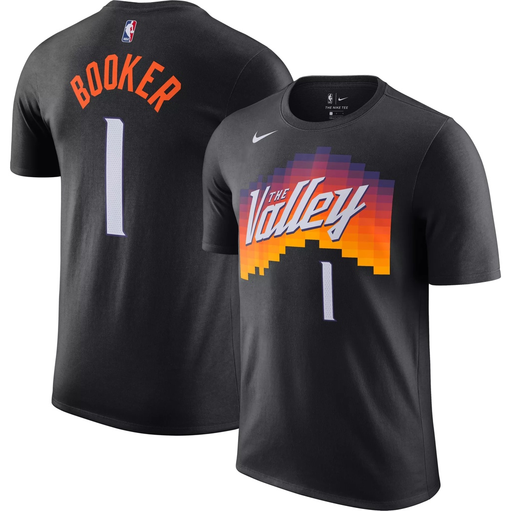 เสื้อยืดคอกลมNba เสื้อยืดบาสเก็ตบอลลายนกฟินิกซ์ SUNS CITY Edition 2021/ ...