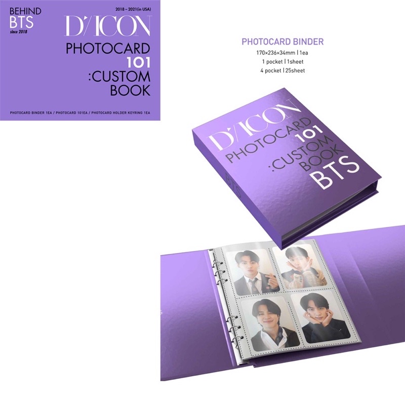 พร้อมส่ง-dicon-bts-photocard-101-custom-book-behind-bts-since-2018-2018-2021-in-usa