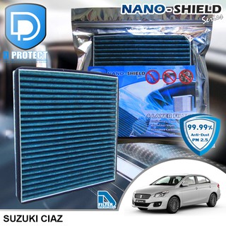 กรองแอร์ Suzuki ซูซูกิ Ciaz สูตรนาโน (Nano-Shield Series) By D Filter (ไส้กรองแอร์)