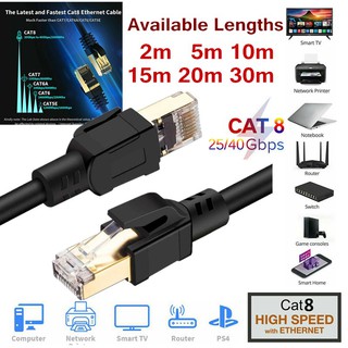 ภาพหน้าปกสินค้าRJ45 CAT8 Network Ethernet Cable 20 เมตร 40Gbps SSPT Gigabit LAN Patch Cord ที่เกี่ยวข้อง