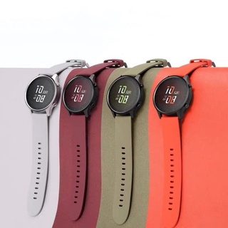 สินค้า Newสายยางเรียบ หัวเข็มขัดเงิน สีใหม่ ใช้ได้กับ smart watch DT96/P80PROใช้ได้กับ  Huawei , Xiaomi , Garmin ขนาด20mm