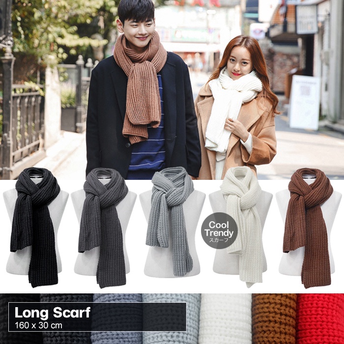 ภาพหน้าปกสินค้าYGB ผ้าพันคอไหมพรมถัก ผ้าพันคอเกาหลี ผ้าพันคอแฟชั่น Knit winter scarf จากร้าน yourgoodbody บน Shopee