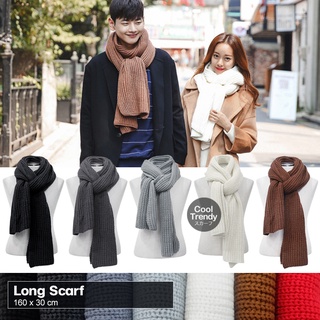 สินค้า YGB ผ้าพันคอไหมพรมถัก ผ้าพันคอเกาหลี ผ้าพันคอแฟชั่น Knit winter scarf