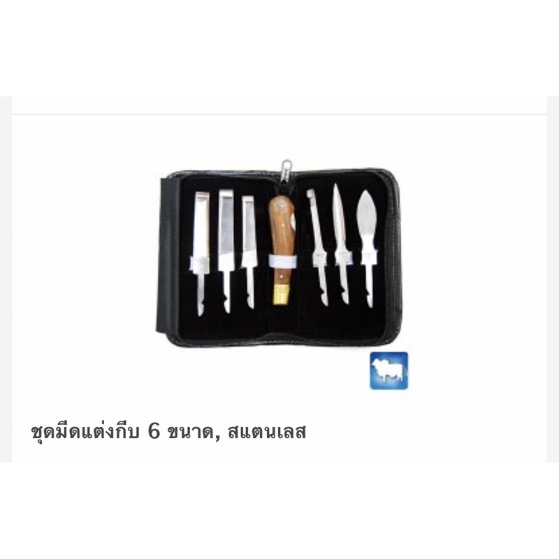 ชุดมีดแต่งกีบ-จำนวน-6-ขนาด-ที่แต่งกีบ-อุปกรณ์แต่งกีบ-วัว-แพะ-แกะ