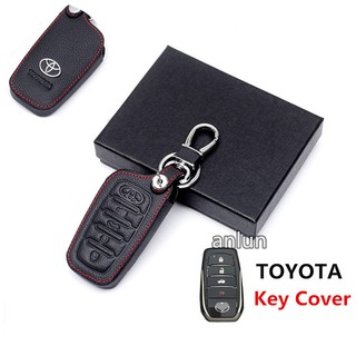 【Ready stock】ซองหนังกุญแจรถยนต์ Toyota Fortuner / Camry 4 Button (Smart Key)