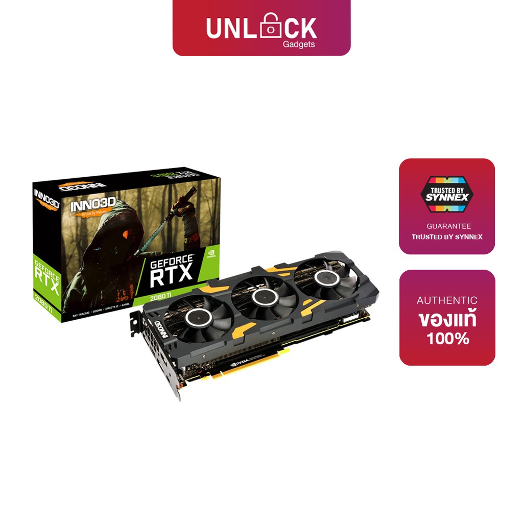 historisk arbejde basen INNO3D GEFORCE RTX 2080 TI GAMING OC X3 11GB GDDR6 ( N208T3-11D6X-1150VA24  ) | Shopee Thailand