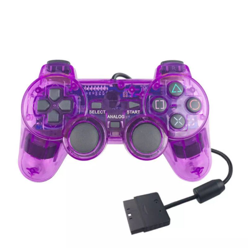 จอย-ps2-playstation-2-สี-มีสาย-สั่นได้-wired-ps2-controller-ใช้ได้กับเครื่องเล่น-playstation-2