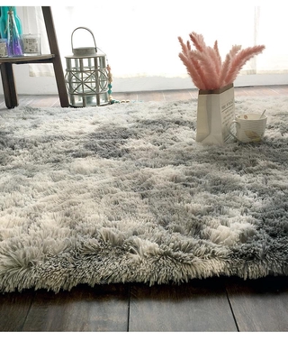 พรมปูห้องนอน Carpet Rugs พรมขนนุ่มทูโทน 80*160cm พรมปูพื้นขนนุ่มกันลื่น พรมปูพื้นห้อง พรมปูห้องนอน