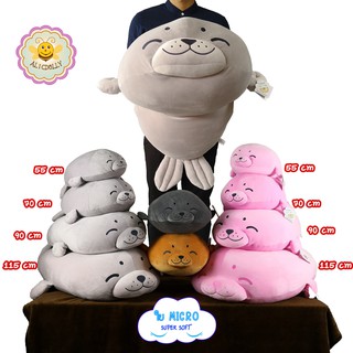 สินค้า ตุ๊กตา แมวน้ำ อุ๋งๆ 55-115 cm ใยไมโคร นุ่มมาก ซักเครื่องได้ alicdolly