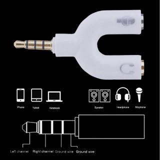 ภาพหน้าปกสินค้าชุดอะแดปเตอร์ สำหรับหูฟังเสียง และไมโครโฟน U Shape 3.5 มม. 6 สี ที่เกี่ยวข้อง