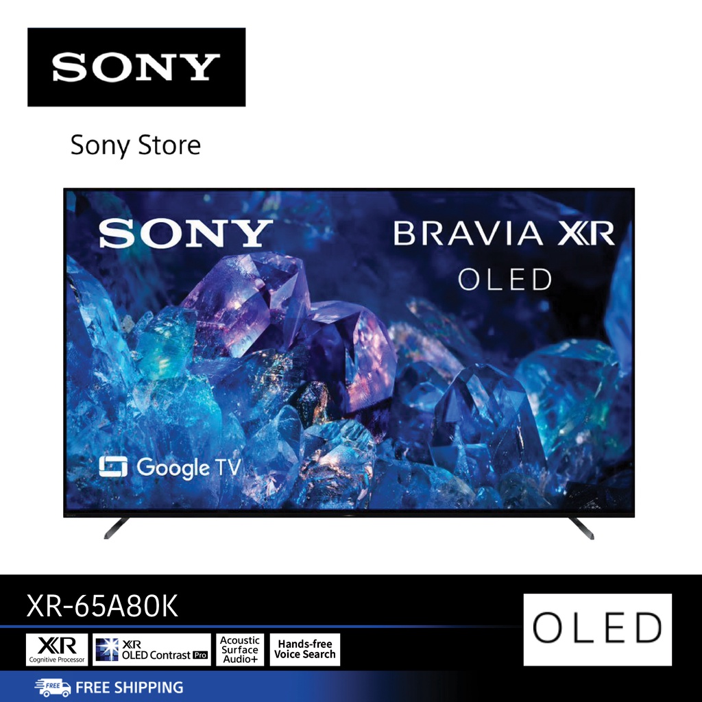 ภาพหน้าปกสินค้าSONY XR-65A80K  BRAVIA XR  OLED  4K Ultra HD  HDR  สมาร์ททีวี (Google TV)